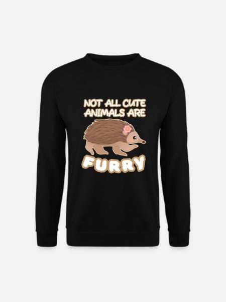 Echidna Cute Animals Furry Schnabeligel - Unisex Pullover - Schwarz