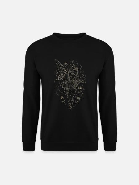 Fee Fairycore Rose Feenflügel Naturecore - Unisex Pullover - Schwarz