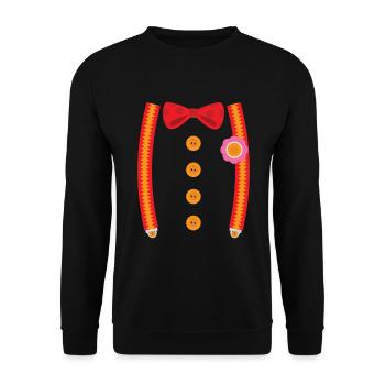 Clown Kostüm Karneval Fasching - Unisex Pullover - Schwarz - Vorne - Alina (178cm) & Michal (187cm)