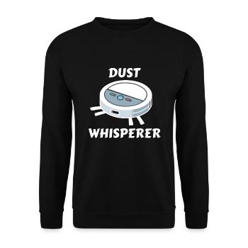 Dust Whisperer Saugroboter Staubsauger - Unisex Pullover - Schwarz - Vorne - Alina (178cm) & Michal (187cm)
