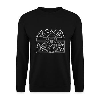 Camera Natur Kamera Fotografie Foto - Unisex Pullover - Schwarz - Vorne - Alina (178cm) & Michal (187cm)