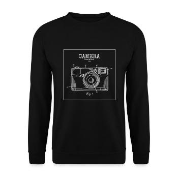 Camera Old Kunst Kamera Fotografie Foto - Unisex Pullover - Schwarz - Vorne - Alina (178cm) & Michal (187cm)