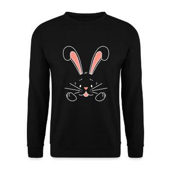 Lapin mignon printemps Pâques lapin Pâques - Sweat-shirt Unisexe - noir - Devant - Alina (178cm) & Michal (187cm)
