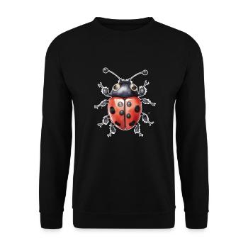 Marienkäfer Süß Insekt Kinder - Unisex Pullover - Schwarz - Vorne - Alina (178cm) & Michal (187cm)