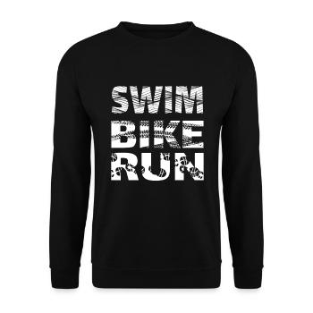 Triathlon Natation Vélo Course Athlètes - Sweat-shirt Unisexe - noir - Devant - Alina (178cm) & Michal (187cm)