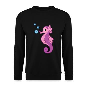 Enfants hippocampe océan sous-marin - Sweat-shirt Unisexe - noir - Devant - Alina (178cm) & Michal (187cm)