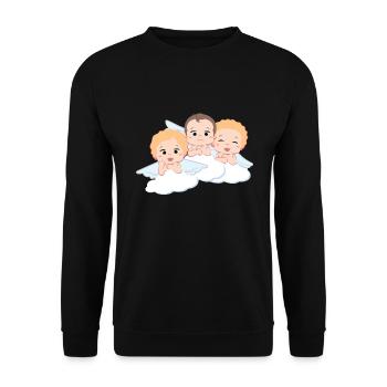 Angel Cherup Bébé Ange de l’ange - Sweat-shirt Unisexe - noir - Devant - Alina (178cm) & Michal (187cm)