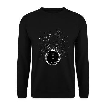 Robot Vacuum Cleaner Space Star Vacuum Cleaner - Unisex Sweatshirt - black - Front - Alina (178cm) & Michal (187cm)