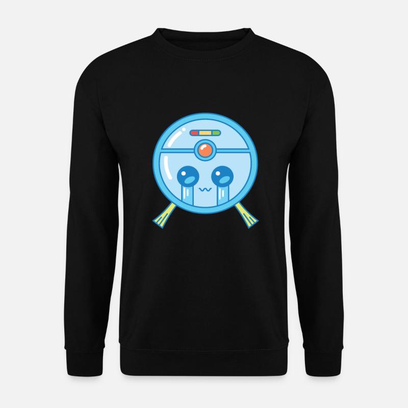 Trauriger Saugroboter Staubsauger Kawaii - Unisex Pullover - Schwarz