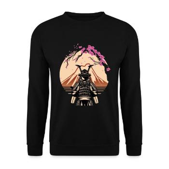 Samouraï Fuji Japon Combattant Japonais - Sweat-shirt Unisexe - noir - Devant - Alina (178cm) & Michal (187cm)
