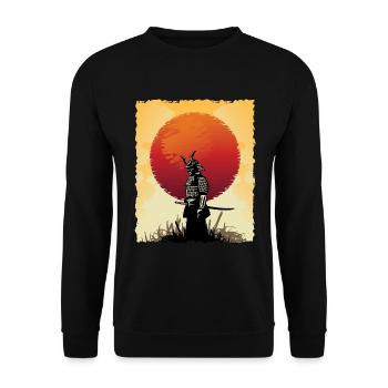 Samouraï Japon Combattant Art japonais - Sweat-shirt Unisexe - noir - Devant - Alina (178cm) & Michal (187cm)