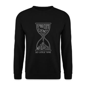 Tant d’horloges montre-bracelet montres de luxe montre - Sweat-shirt Unisexe - noir - Devant - Alina (178cm) & Michal (187cm)