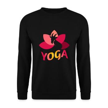 Ziegen Yoga Goat Yoga - Unisex Pullover - Schwarz - Vorne - Alina (178cm) & Michal (187cm)