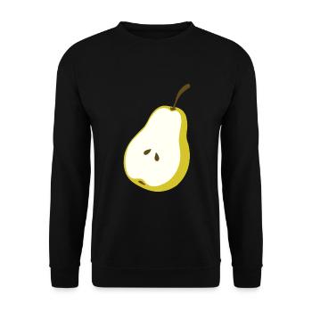 Pear Vegan Fruit - Unisex Sweatshirt - black - Front - Alina (178cm) & Michal (187cm)
