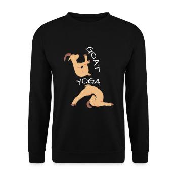 Ziegen Yoga Goat Yoga - Unisex Pullover - Schwarz - Vorne - Alina (178cm) & Michal (187cm)