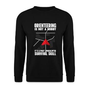 Orienteering Not A Hobby Orientierung - Unisex Pullover - Schwarz - Vorne - Alina (178cm) & Michal (187cm)