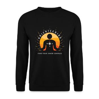 Orienteering Inner Compass Orientierung - Unisex Pullover - Schwarz - Vorne - Alina (178cm) & Michal (187cm)