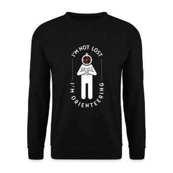 Orienteering I´M Not Lost Orientierung - Unisex Pullover - Schwarz - Vorne - Alina (178cm) & Michal (187cm)