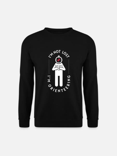 Course d’orientation Je ne suis pas perdu Orientation - Sweat-shirt Unisexe - noir