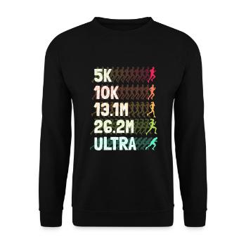 Ultramarathon Marathon Runner Running - Unisex Sweatshirt - black - Front - Alina (178cm) & Michal (187cm)