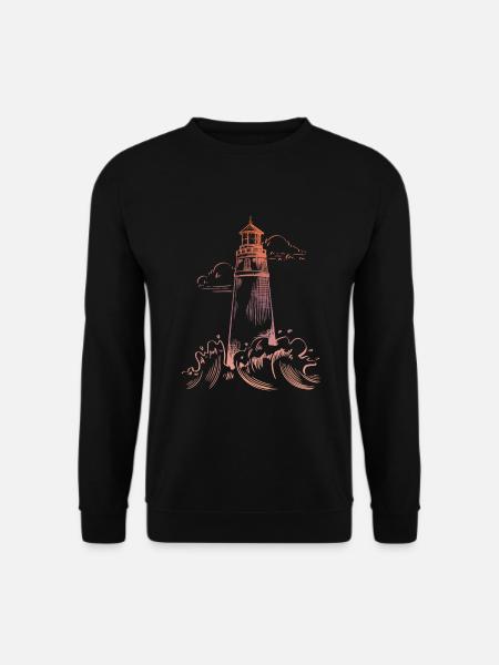 Vintage Leuchtturm - Unisex Pullover - Schwarz