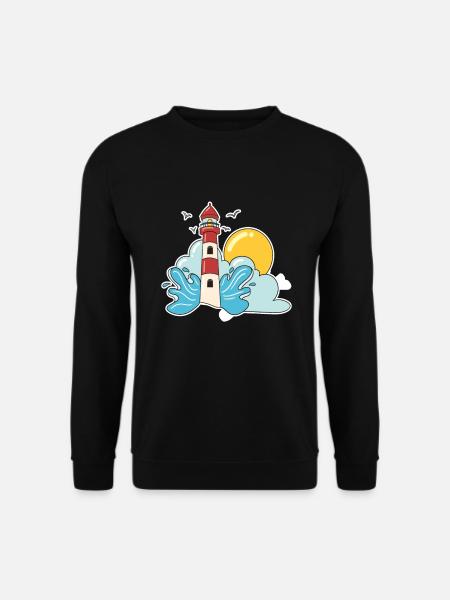 Retro Leuchtturm - Unisex Pullover - Schwarz