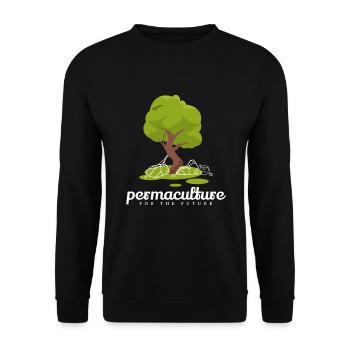 Permaculture For The Future - Unisex Sweatshirt - black - Front - Alina (178cm) & Michal (187cm)