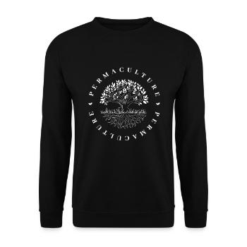 Permaculture Permaculture Garden Bio - Unisex Sweatshirt - black - Front - Alina (178cm) & Michal (187cm)