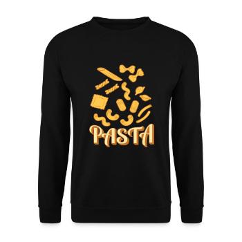 Pasta Spaghetti Noodle Food Italy - Unisex Sweatshirt - black - Front - Alina (178cm) & Michal (187cm)