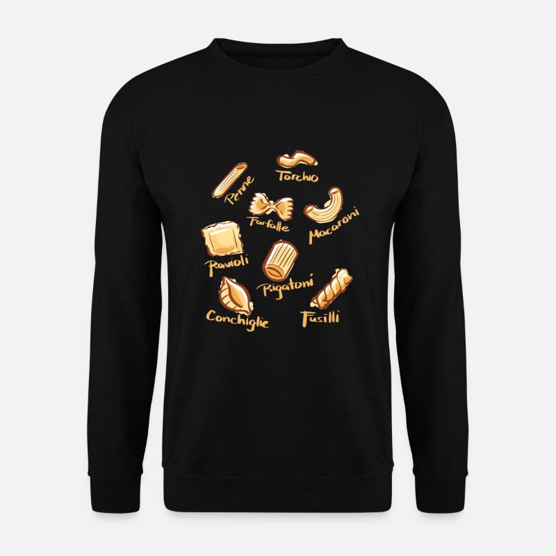 Types de pâtes Spaghetti Noodle Italie - Sweat-shirt Unisexe - noir