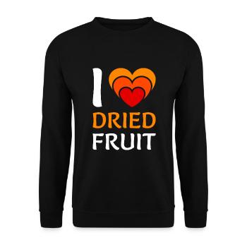 I Love Dried Fruit Trockenfrüchte Dörren - Unisex Pullover - Schwarz - Vorne - Alina (178cm) & Michal (187cm)