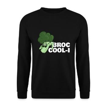 Broc Cool-I Brokkoli Gesundes Gemüse - Unisex Pullover - Schwarz - Vorne - Alina (178cm) & Michal (187cm)