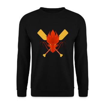 Dragon Boat Dragonboat Rower Paddling - Unisex Sweatshirt - black - Front - Alina (178cm) & Michal (187cm)