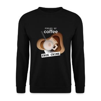Coffee and True Crime Crime Fans - Unisex Sweatshirt - black - Front - Alina (178cm) & Michal (187cm)