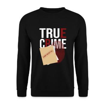 True Crime Crime Fans - Unisex Sweatshirt - black - Front - Alina (178cm) & Michal (187cm)