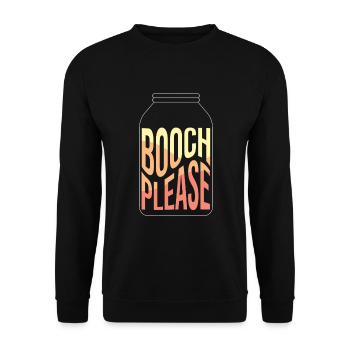 Booch Please Kombucha Tea Fermentation - Unisex Sweatshirt - black - Front - Alina (178cm) & Michal (187cm)