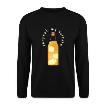 Respect My Culture Kombucha Tea - Unisex Sweatshirt - black - Front - Alina (178cm) & Michal (187cm)