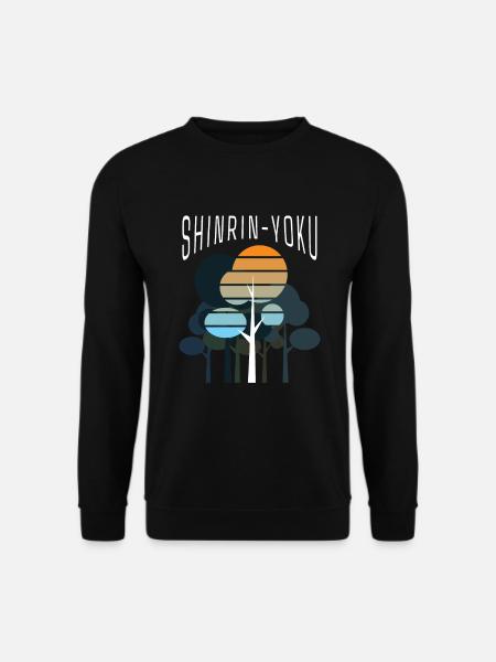 Waldbaden Shinrin Yoku Natur - Unisex Pullover - Schwarz