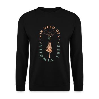 Shinrin Yoku Vitamin Tree Waldbaden - Unisex Pullover - Schwarz - Vorne - Alina (178cm) & Michal (187cm)