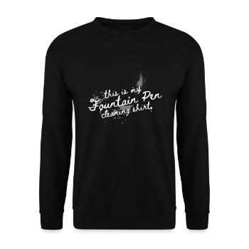 Fountain Pen Cleaning Füllfederhalter - Unisex Sweatshirt - black - Front - Alina (178cm) & Michal (187cm)