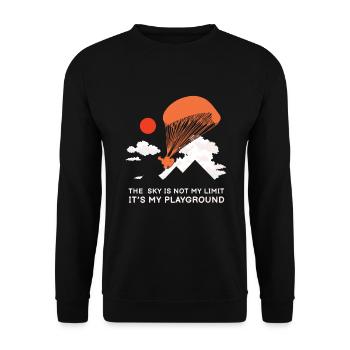 Sky Is Not Limit Paramotor Paraglider - Unisex Sweatshirt - black - Front - Alina (178cm) & Michal (187cm)