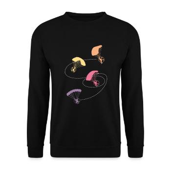 Paramoteur Vol Parapente - Sweat-shirt Unisexe - noir - Devant - Alina (178cm) & Michal (187cm)