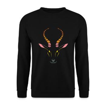 Antilope majestueuse - Sweat-shirt Unisexe - noir - Devant - Alina (178cm) & Michal (187cm)