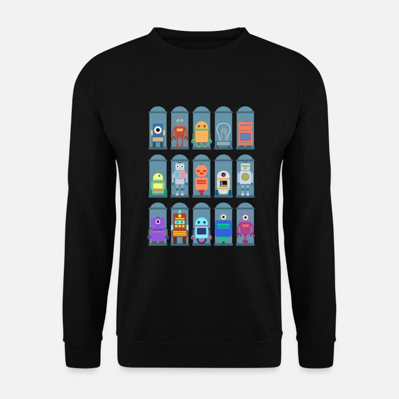 Roboter Arten Süß Robotik Technik - Unisex Pullover - Schwarz