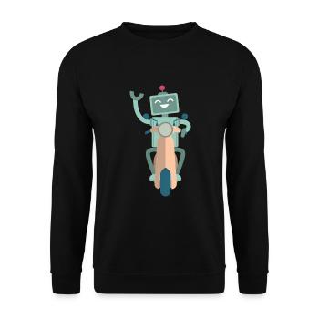 Cute Robot Robotics Technology - Unisex Sweatshirt - black - Front - Alina (178cm) & Michal (187cm)