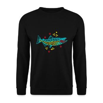 Salmon Fishing Adventure Fishing Experience - Unisex Sweatshirt - black - Front - Alina (178cm) & Michal (187cm)