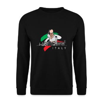 Italien Italie Italien - Sweat-shirt Unisexe - noir - Devant - Alina (178cm) & Michal (187cm)