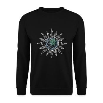 Univers spirituel du soleil et de la lune - Sweat-shirt Unisexe - noir - Devant - Alina (178cm) & Michal (187cm)