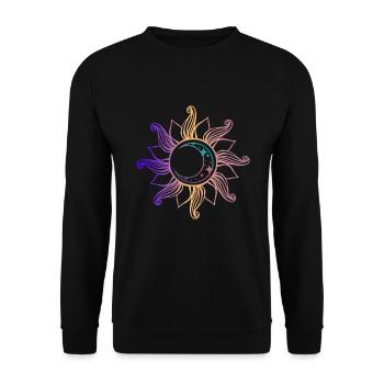 Lune dans l’univers spirituel du soleil - Sweat-shirt Unisexe - noir - Devant - Alina (178cm) & Michal (187cm)