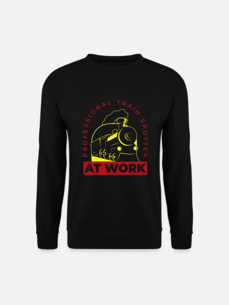 Trainspotter At Work Zugbeobachtung - Unisex Pullover - Schwarz